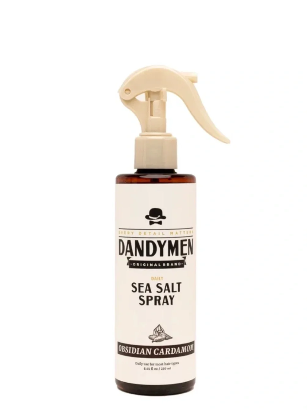 NWT Dandymen Collection Light Hold Sea Salt Spray Obsidian Cardamom 8.45 Fl Oz